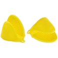 thumbnail image 1 of Mini Oven Mitts, Cooking Pinch Grips, Silicone Potholder for Kitchen Cooking 2pcs (Yellow), 1 of 7