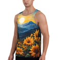 thumbnail image 2 of Logiee Elegant Sunset Sunflower Print Men's Workout Tank Top,Quick Dry Workout Tank Top,Gym Muscle Tee,Fitness Bodybuilding Sleeveless T Shirt-Large, 2 of 7