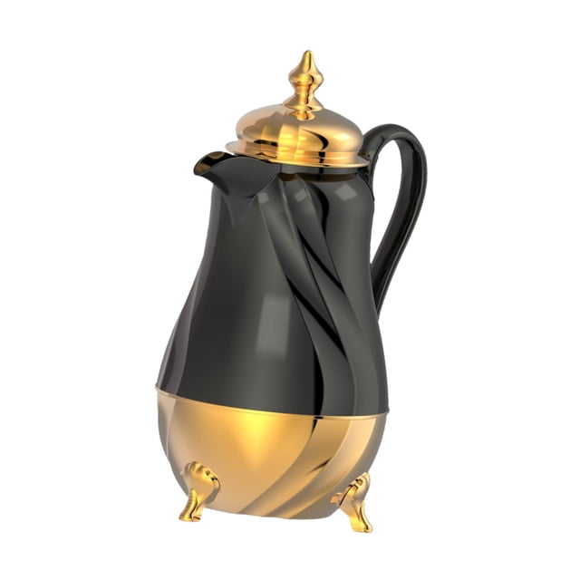 simhoa Cafetière Isolée avec Bec, 1.0L, Arabe, Noir et Or