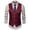 Wine Red, variant on Joernso Pockets Removable White Strips Suit Vest Classic Solid Color Men Business Waistcoat Workwear