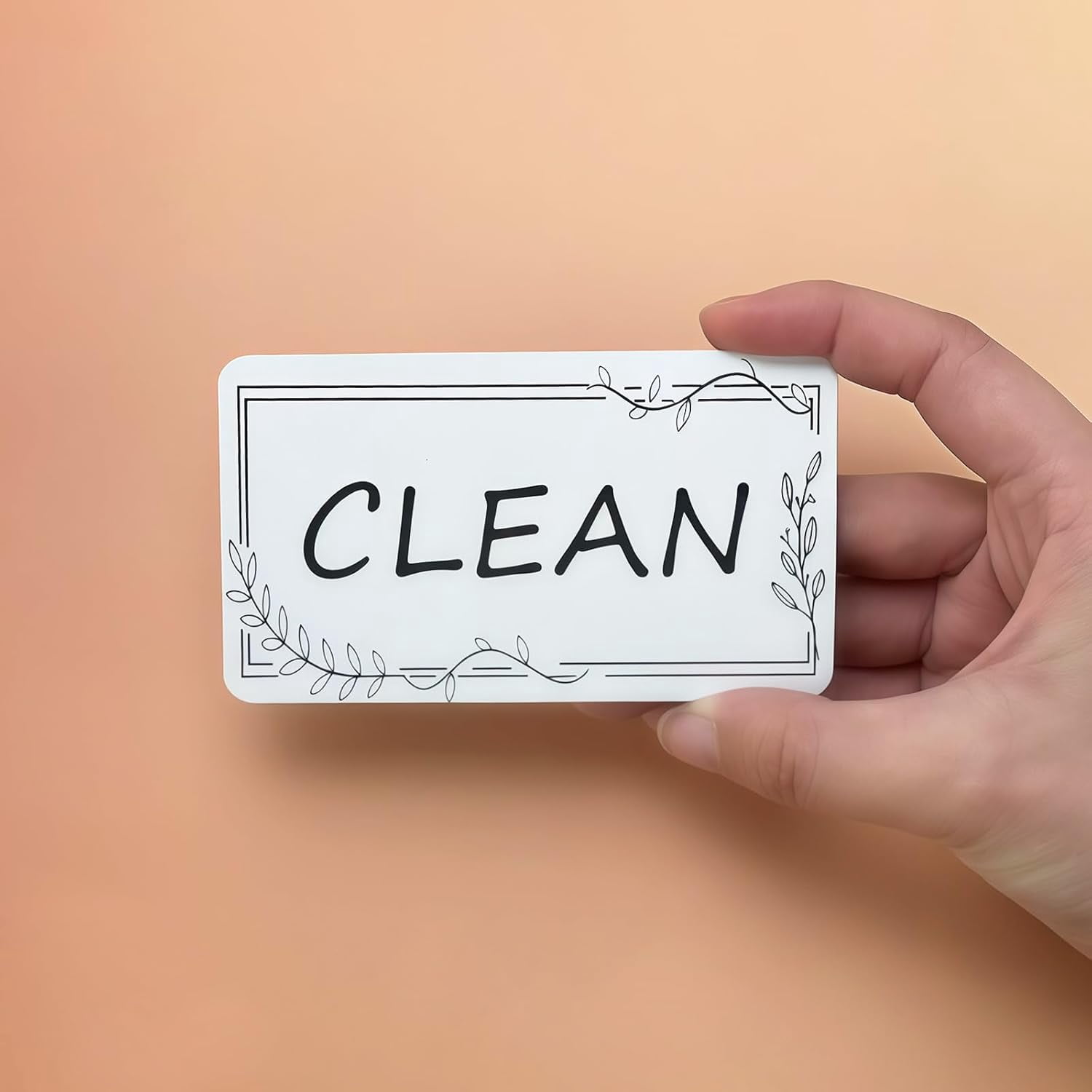 Clean Dirty Magnet for Dishwasher, Double-Sided Strong Dishwasher Clean Dirty Sign, Includes Adhesive Metal Plate, Dishwasher Magnet Clean Dirty Sign for All Dishwashers-Slate Blue & White