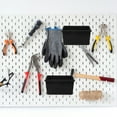 thumbnail image 6 of WRISTBIQUE Black Pegboard Organizer Bins Set of 5, Storage Containers 9.20 x 8.20 x 5.00 cm for Wall Mounted Pegboards, 6 of 11