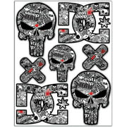7 Sticker Set Vinyl Skull Stickerbomb DC Bomb Decal Punisher Car Motorcycle Bike D 16