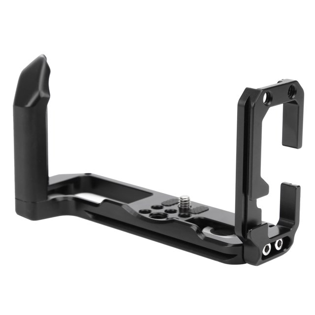 Abrazadera de montaje de cámara en forma de L con soporte en L para cámara Placa de liberación rápida Grabación de video vertical universal para Fuji X-T4 con orificio de