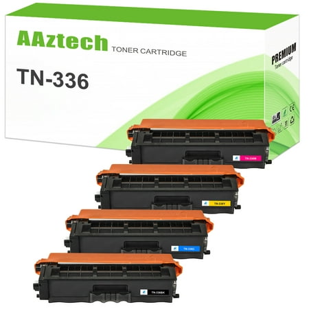 TN336 TN-336 Compatible Toner Cartridge for Brother TN-336 Work with MFC-L8600 MFC-L8850 MFC-9460 MFC-9560 MFC-9970HL-L8250 HL-L8350 HL-L4150 HL-L4570 Printer (Black Cyan Magenta Yellow, 4-Pack)