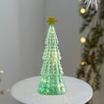 thumbnail image 5 of Xuniizn Small Christmas Tree with Lights for Desk, Glass Table Top Christmas Tree Pre-Lit with Ornaments, Mini LED Lights Christmas Tree Decorations for Home & Office, Green, 5 of 7