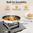 thumbnail image 6 of Miumaeov Double Sided Honeycomb Cooking Frying Pan Stainless Steel Non Stick w/ Glass Lid, 6 of 13