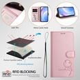 thumbnail image 4 of Flip Case for iPhone 17e RFID Blocking Magnetic Clasp Wallet Case with 3 Card Slots and Kickstand Function, 4 of 4