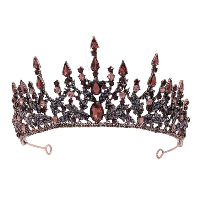 Tiaras de novia, coronas, accesorios para el cabello de boda, coronas para mujeres Púrpura