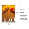thumbnail image 2 of Brazil - Pan American World Airways - Vintage Airline Travel Poster c.1975 - Fine Art Matte Paper Print (Unframed) 11x14in, 2 of 4