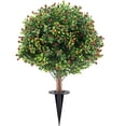 thumbnail image 1 of Red Artificial Boxwood Planting Trees Planteds In The Ground Suitable For Outdoor Garden Landscaping And Decoration, 1 of 7