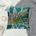 thumbnail image 2 of PRATYUS Decorative Throw Pillow Covers Teal Blue Pillow Covers Couch Pillow Covers for Sofa Living Room Outdoor Throw Pillow Cover Floral Flower Farmhouse Pillowcase 18x18in, 2 of 5