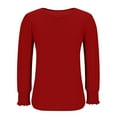thumbnail image 3 of yievot Womens Tops Long Sleeve Fall Shirts Crew Neck Tunic Dressy Casual Blouses, 3 of 5