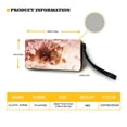 thumbnail image 4 of Renewold PU Leather Wallet for Women Coin Bag with Wrist Strap Cash Card Holder Coins Pouch for Adults Women Ladies, Highland Cow Cherry Blossom, 4 of 7