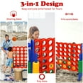 thumbnail image 4 of Gymax 2.5Ft 4-to-Score Giant Game Set Basketball Hoop Ring Game Outdoor Indoor, 4 of 9