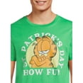thumbnail image 4 of Garfield Fun St. Patrick's Apparel, Graphic Crew Neck T-Shirt, Size XS-3XL (Men's Big & Tall), 4 of 5