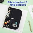 thumbnail image 6 of 2Pcs Pencil Pouch for Binder, 1.8inch Expandable Zipper Pencil Pouch, Fabric Pencil Pouches Binder Pockets, Large Capacity Binder Pouch, Pencil Case for Binder, Pencil Pouch 3 Ring, 10.2x6.9x1.8inch, 6 of 7