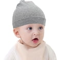 thumbnail image 2 of Newborn Hospital Baby Soft Cotton Organic Cap and Scratch Mitten Set Hats for Baby Boy and Girl 0-6 Months, 2 of 5