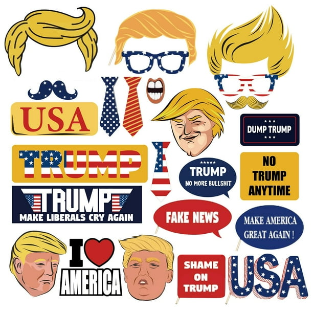 Precio sorpresa!25 piezas de accesorios para fotos de cumpleaños con tema de fiesta electoral de EE. UU.