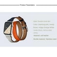 thumbnail image 2 of LEIXIUER Compatible with Apple Watch Bands 41mm 40mm 38mm 49mm 45mm 44mm 42mm, Double Tour Wristbands Genuine Leather Bands Replacement iwatch Series 9 8 7 se 6 5 4 3 2 1 ultra Strap, 2 of 10