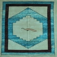 thumbnail image 1 of Ahgly Company Indoor Square Abstract Light Blue Modern Area Rugs, 7' Square, 1 of 4