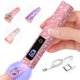 thumbnail image 1 of Lámpara de uñas UV SAVILAND con purpurina rosa, pantalla LCD de 12 W, temporizador de 20 a 60, 1 of 7