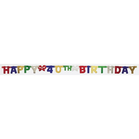 Creative Converting 40th Birthday Party Banner (Best 40th Birthday Party)