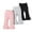 Pink, variant on Krdevn Girls Solid Crossover High Waist Capri Flare Leggings 3 Pack Stretch Knit 12-18 Months,Pink