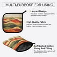 thumbnail image 3 of Yayeee Oven Mitts and Pot Holder Set of 2 Heat Resistant Kitchen Gloves Baking Hot Pad, Abstract Desert Pattern, 3 of 5
