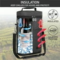 thumbnail image 2 of OPUX 2 Bottle Wine Carrier Tote, Insulated Leakproof Wine Cooler Bag, Wine Travel Bag for Picnic BYOB Beach, Portable Wine Bottle Carrying Case, Gift for Wine Lover Women Men Christmas, Charcoal Grey, 2 of 8