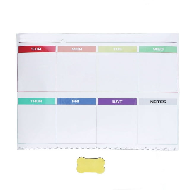 Weekly Dry Erase Board,Weekly Calendar Self Adhesive Family Calendar Fridge Whiteboard State-of-the-Art Design