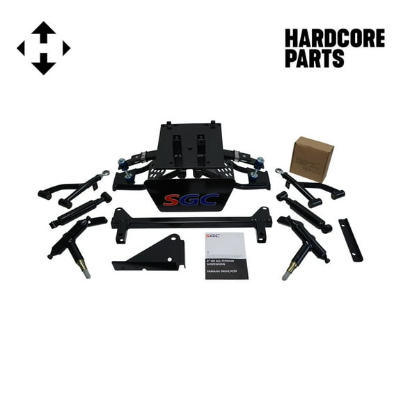 Hardcore Parts 4” Heavy Duty Double A-Arm Suspension Lift Kit for YAMAHA Drive G29 Golf Cart