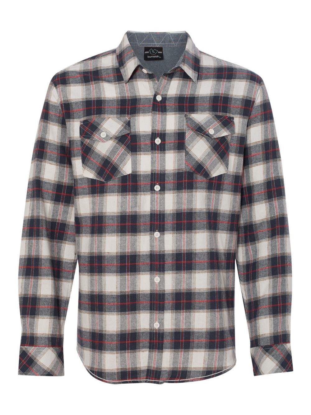 Burnside Mens Yarn Dyed Long Sleeve Flannel Shirt Pockets 8210 B8210