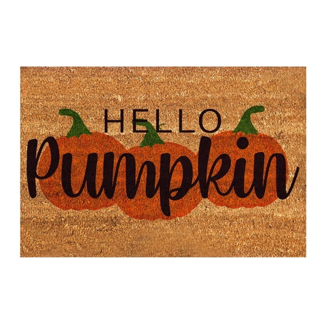 Dsscvnef Hello Pumpkin Happy Thanksgiving Doormat Funny Cute Doormat Door Mat Welcome Doormat Funny Doormat New Home Door Mat 10x10 Rugs for Living Room Washable Carpets for Living Room