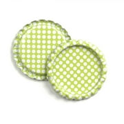 100pcs 1'' Flat Linerless Double Sided Painted Flattened Bottle Caps Craft