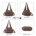 thumbnail image 3 of Bolso Hobo Angel Barcelo, amplio y moderno para mujer, color marrón, 3 of 7