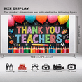 thumbnail image 2 of LUUFILx Thank You Teachers Banner Backdrop for Teacher Appreciation Decoration Classroom Party Supplies Colorful Chalkboard Background School Event Decor, 2 of 7