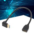 thumbnail image 3 of Cable Displayport 14 conexión segura Codo en ángulo recto de 90 03 metros Displayport macho a Displayport hembra 324 Gbps 8K a 60 HZ 4K a 144 HZ para computadora, 3 of 8
