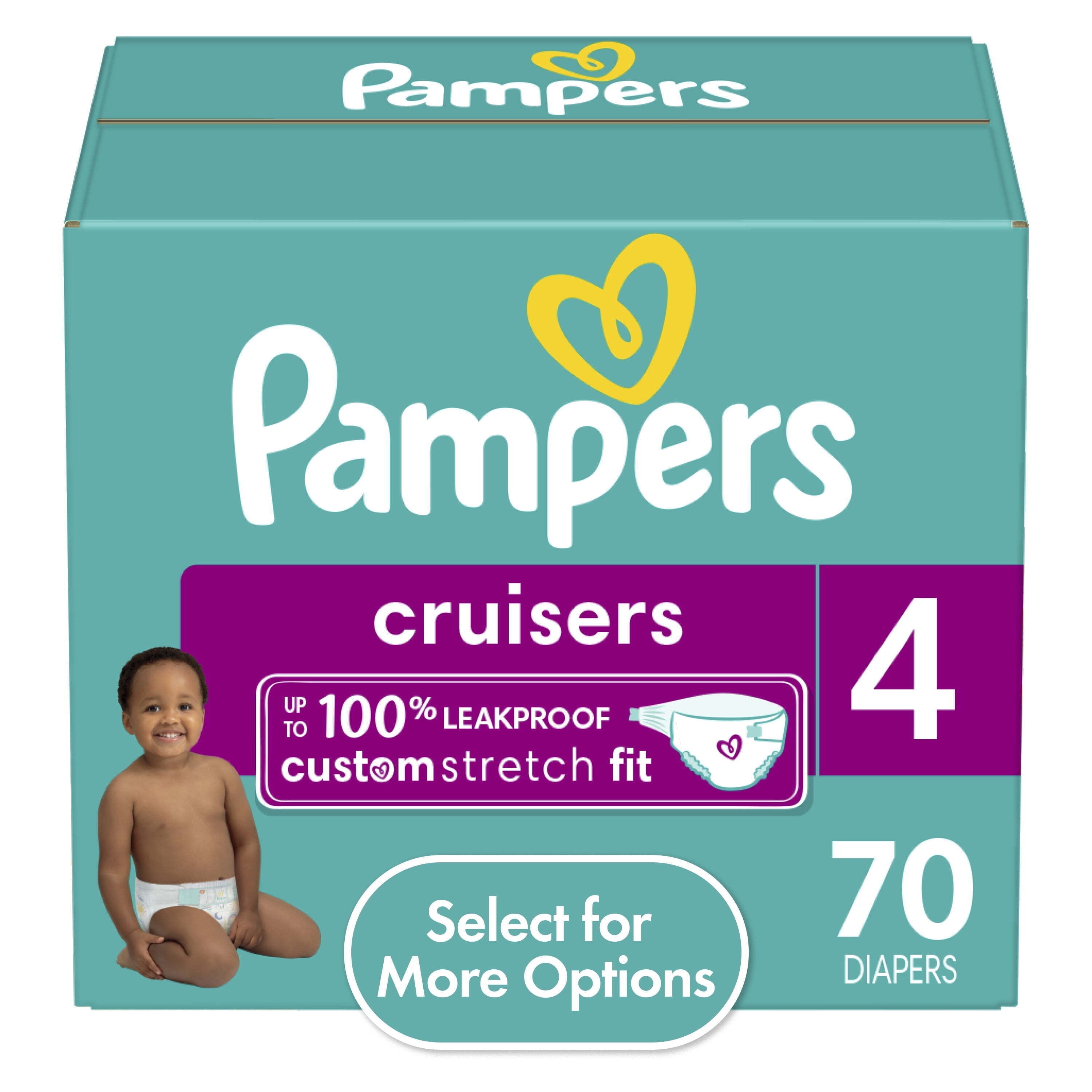 【新品未開封・336枚】Pampers ふかふかモレムレ0% Mサイズ 7セット Pampers Cruisers Size 7 Diapers, 88 Count - Custom Fit, Leakproof