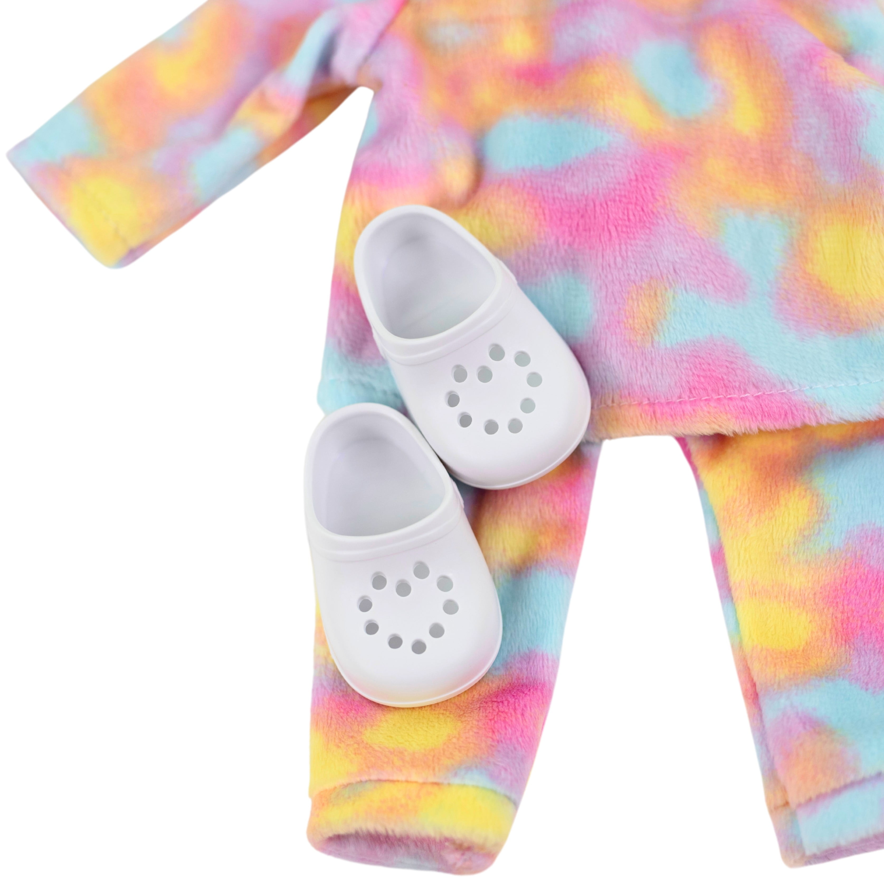 My Life As Loungewear Fashion Set for 18-inch Doll, 3 Pieces Included, Pink Yellow Blue Tie-Dye