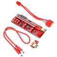thumbnail image 1 of Unique Bargains V013 PRO PCI-E 1X à 16X Carte Graphique Express Rallonge 16A Alimentation USB3.0 Interface 6P Contrôle LED, 1 of 5