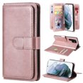 thumbnail image 1 of SaniMore Versatile Case for Samsung Galaxy S23 Ultra 6.8" 2023, Durable PU Leather Case Card Slots Flip Kickstand Magnetic Closure Anti-drop Shockproof Full Protective Wallet Business Case, Rosegold, 1 of 8
