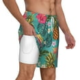 thumbnail image 3 of Balery Pineapple Mens Swim Trunks Swim Shorts for Men Quick Dry Inseam Beach Shorts with Compression Liner Pocket-Large, 3 of 9