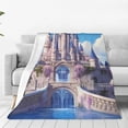 thumbnail image 1 of Balery Majestic Fantasy Castle Manta de Felpa Suave y Acogedora – Cobija de Franela Aterciopelada para Cama, Lavable y Cálida para Sofá, Mascotas, Transpirable-60"x50", 1 of 7