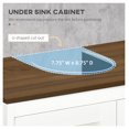 thumbnail image 4 of Bathroom Sink Cabinet, Freestanding Under Sink Organizer, Adjustable Shelf, Space Saving Vanity, Antique White, 4 of 9
