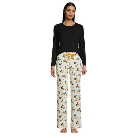 

Lands End Women s Knit Pajama Set Long Sleeve T-Shirt and Pants