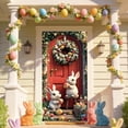 thumbnail image 4 of Weloille Housse de Porte Motif de Pâques 2,92 X 5,92 Pi, Rideau de Porte en Polyester à Imprimé Vif, Lavable et Réutilisable, Déco des Fêtes pour la Maison, l'Entrée, Fête, Célébration de Pâques et Décoration Murale, 4 of 6