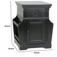 thumbnail image 5 of Magazine Cabinet with 1 Drawer and Hanging Rods, Antique Black- Saltoro Sherpi, 5 of 5