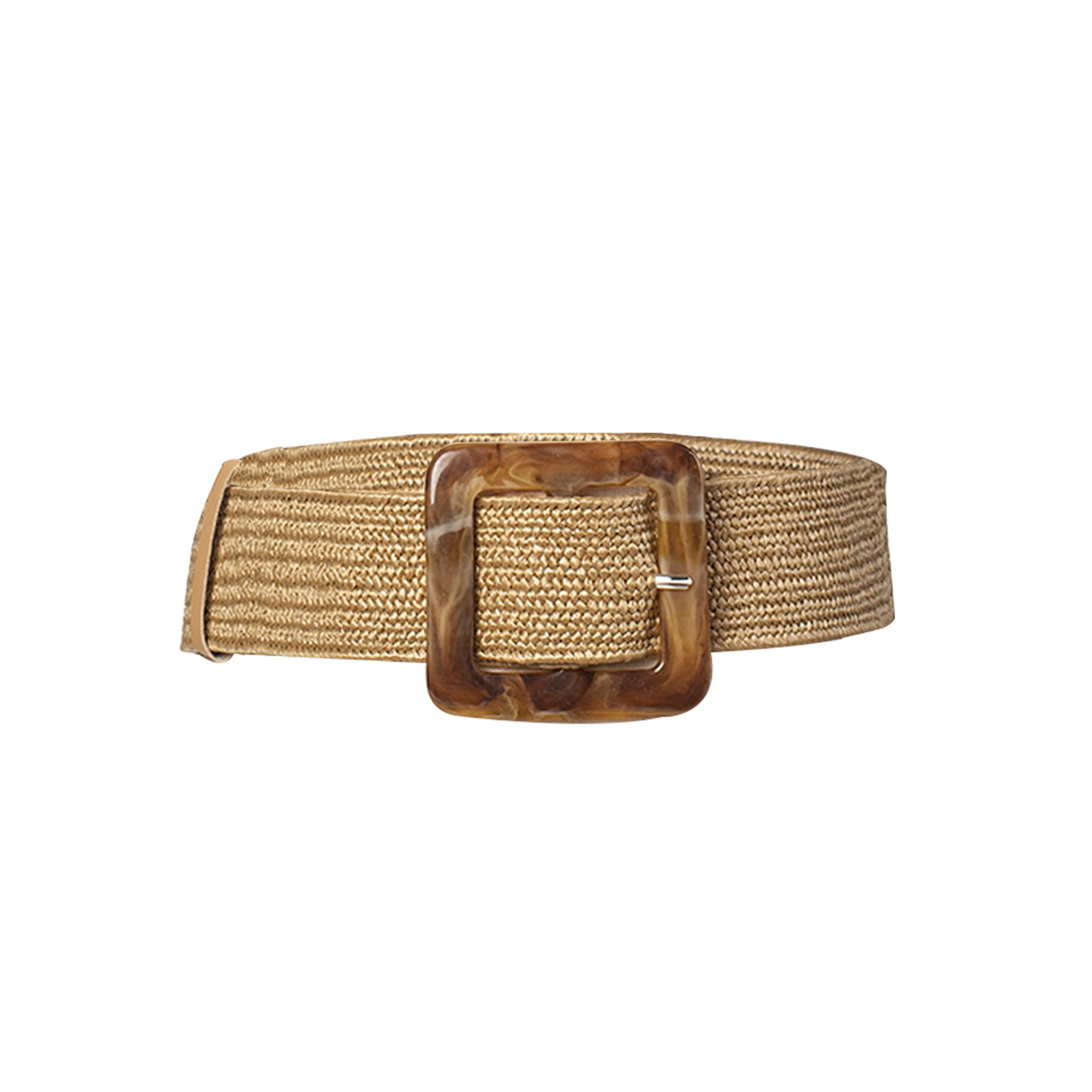 TheFound Femmes Paille Tisse Ceinture Elastique Retro Etirement Ceinture Walmart