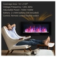 thumbnail image 6 of Electric Fireplace Wall Mounted 41.3", 1500W Flame Effect Fireplace, 7 Color Lights, Black, Modern Home Heating, 6 of 9